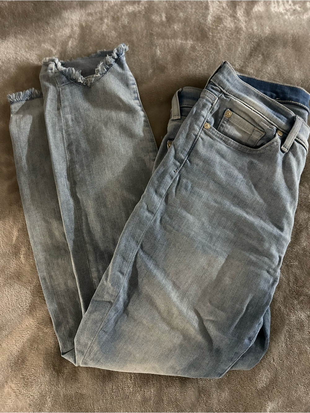 7 For All Mankind Light Blue Slim Straight Jeans